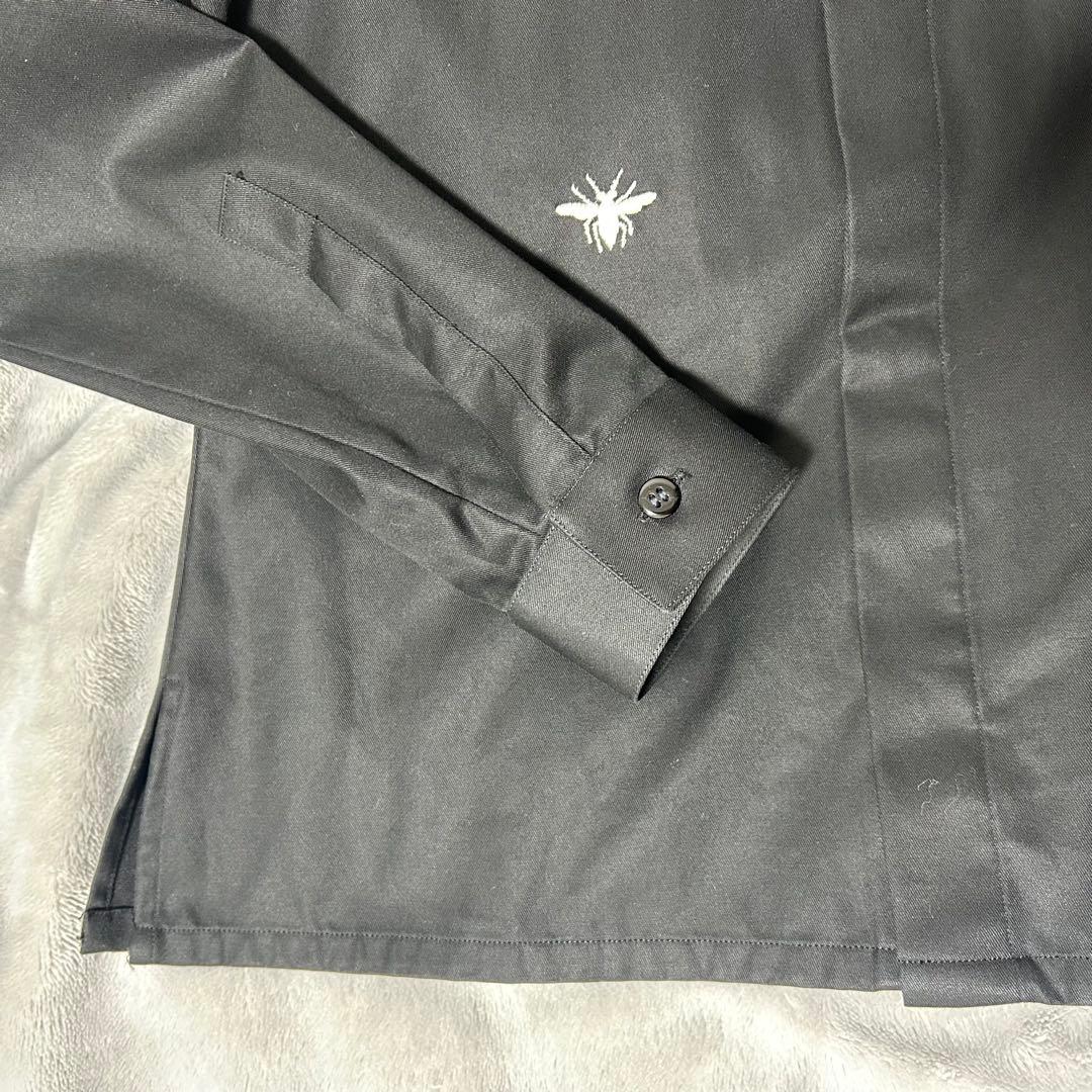 Dior Homme ディオールオム 黒シャツ 長袖 bee刺繍