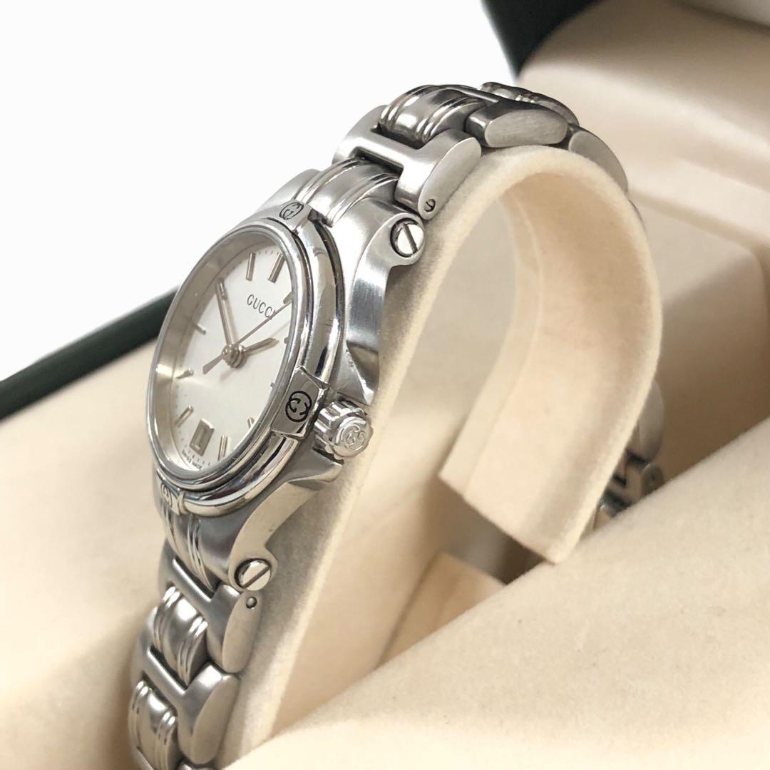 GUCCI グッチ デイト 9040L SS クォーツ腕時計 稼働品