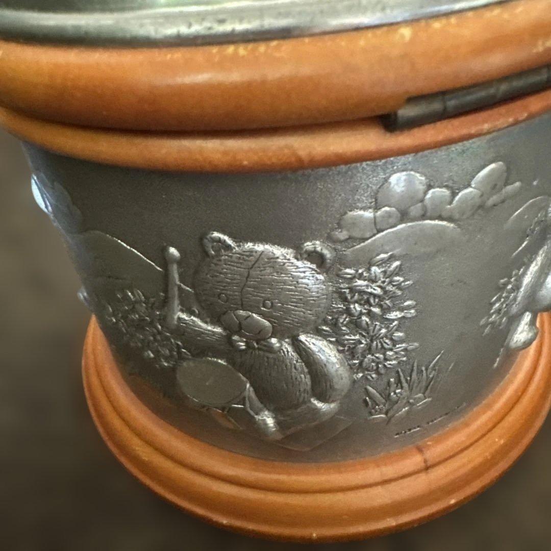 【送料込】SELANGORクマの装飾付き小物入れオルゴール