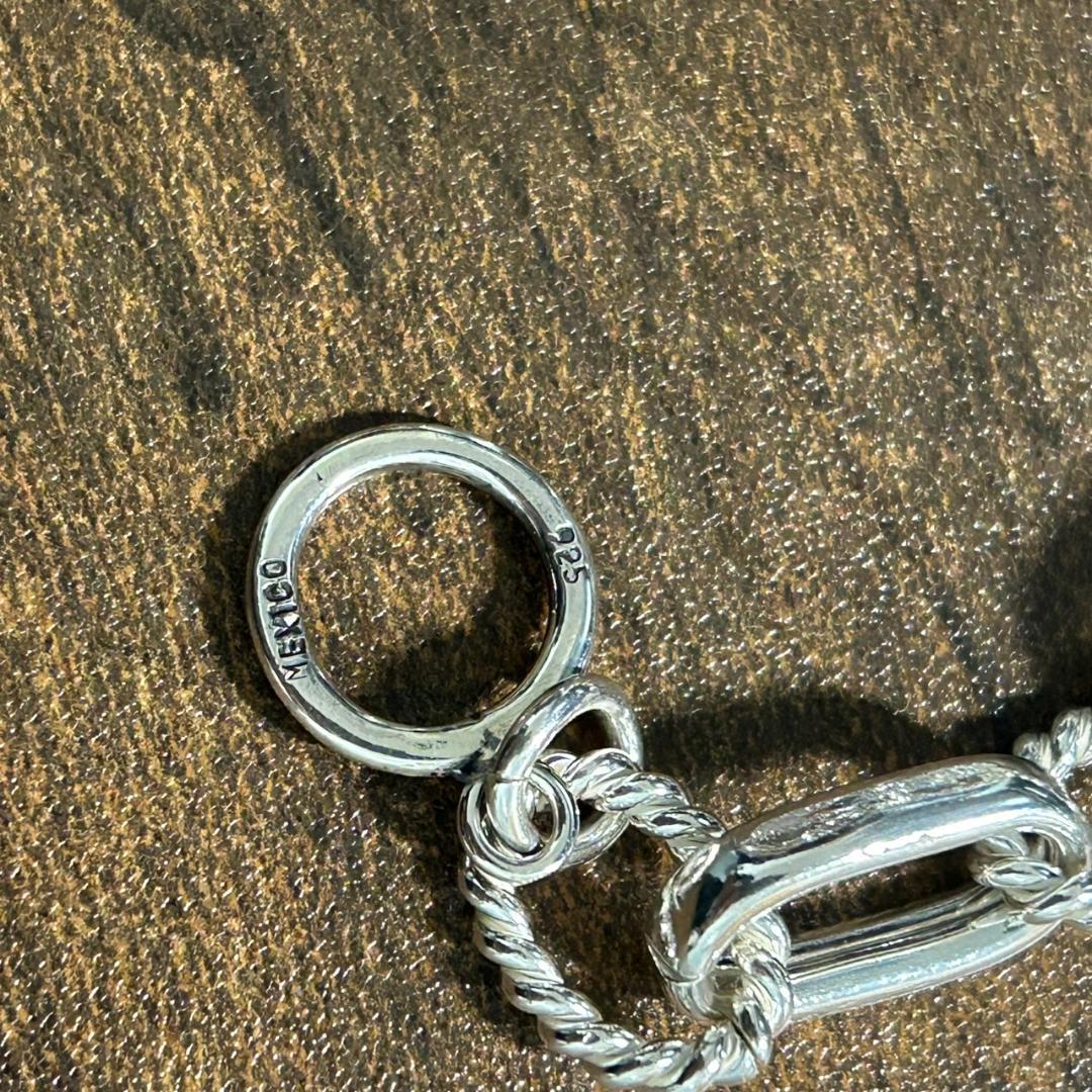 メキシコ製 シルバー925 ツイスト×オーバルチェーン ユニセックス タスコ