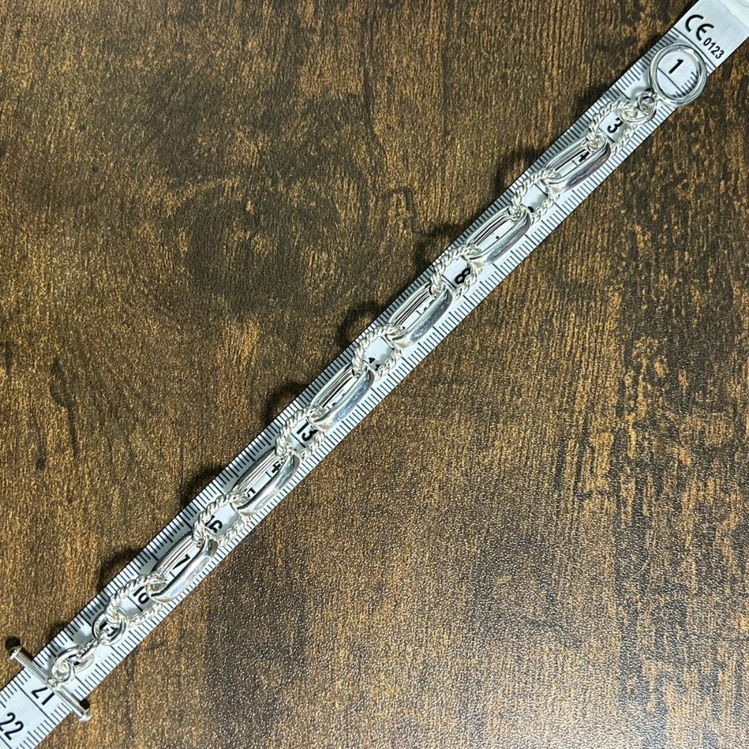メキシコ製 シルバー925 ツイスト×オーバルチェーン ユニセックス タスコ