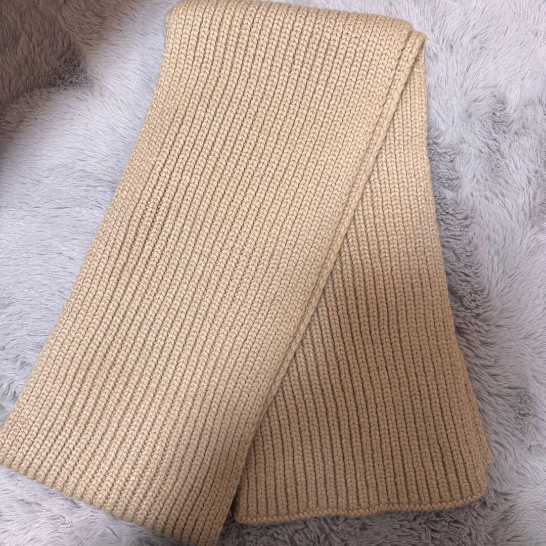 UGG チャンキー クラフテッド リブ スカーフ ニットマフラー ベージュ