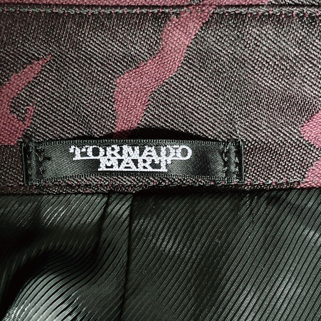 【TORNADO MART】ロングトレンチコート パープル ブラック Lサイズ