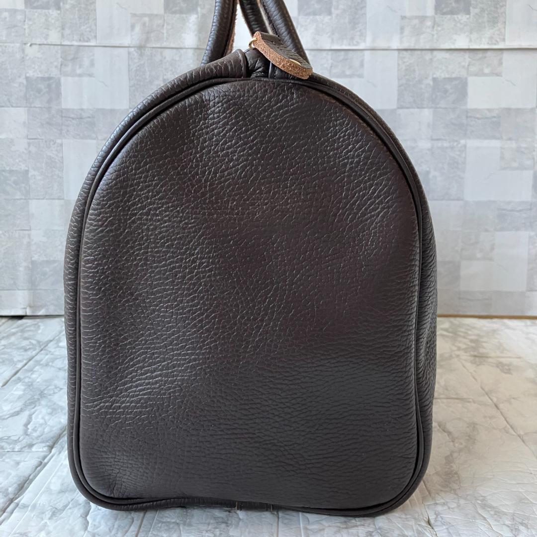 美品◎ヤングアンドオルセン EMBOSSED LEATHER BOSTON S