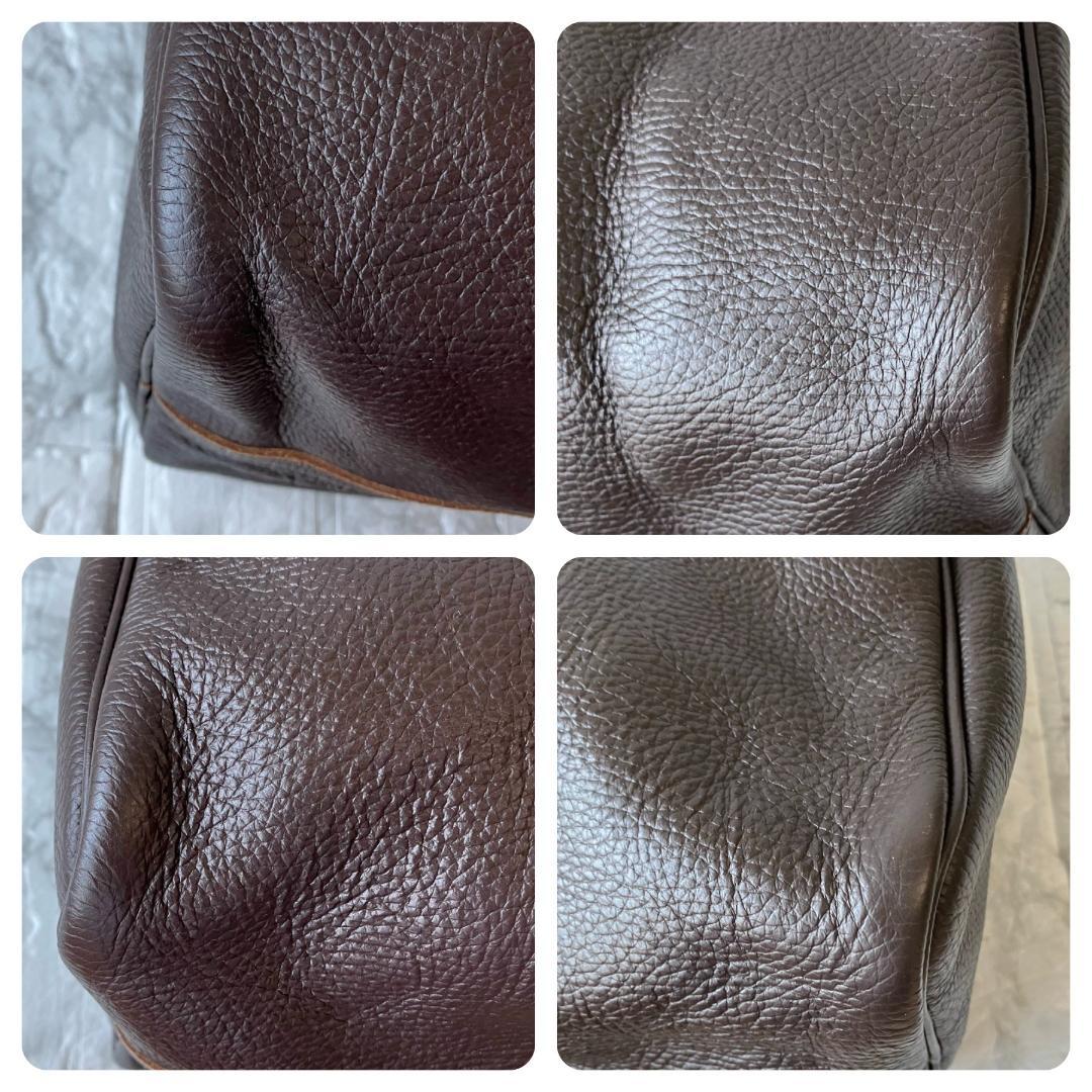 美品◎ヤングアンドオルセン EMBOSSED LEATHER BOSTON S