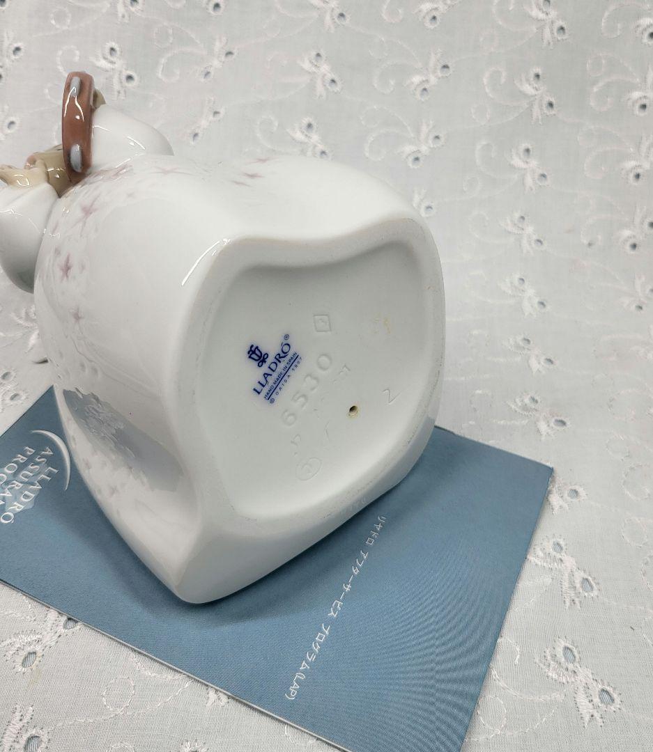 可愛い❤リヤドロ「タンバリンを打つ天使 」フィギュリン 陶器人形 エンゼル 音楽