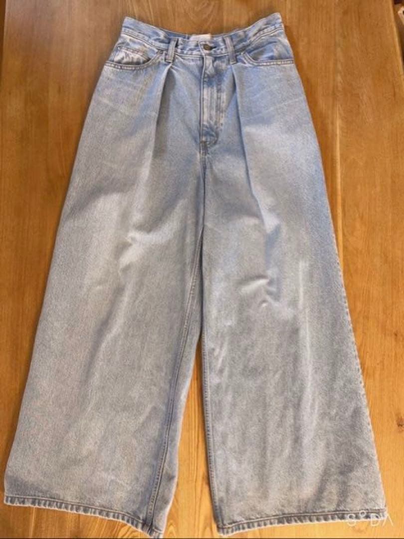 Plage プラージュ DENIM TUCK WIDE パンツ　38