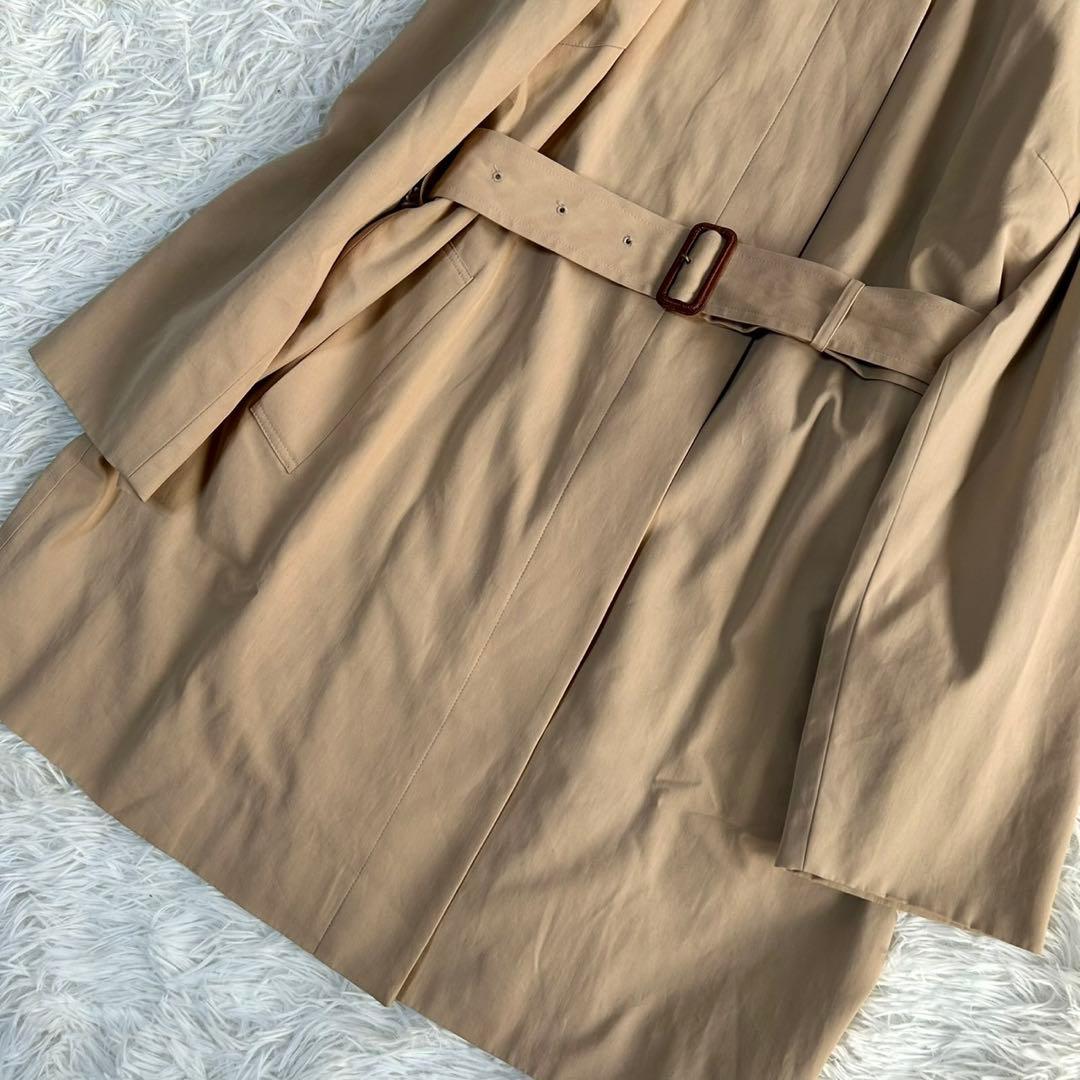 【希少46サイズ】バーバリーロンドン　ベルト付き　ステンカラーコート　ベージュ