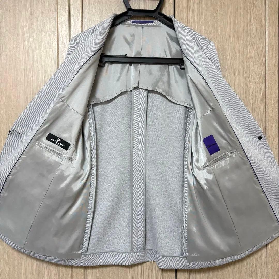 新品 アオキ⭐️ジュンコシマダ カルゼジャージー ノーカラーセットアップスーツ