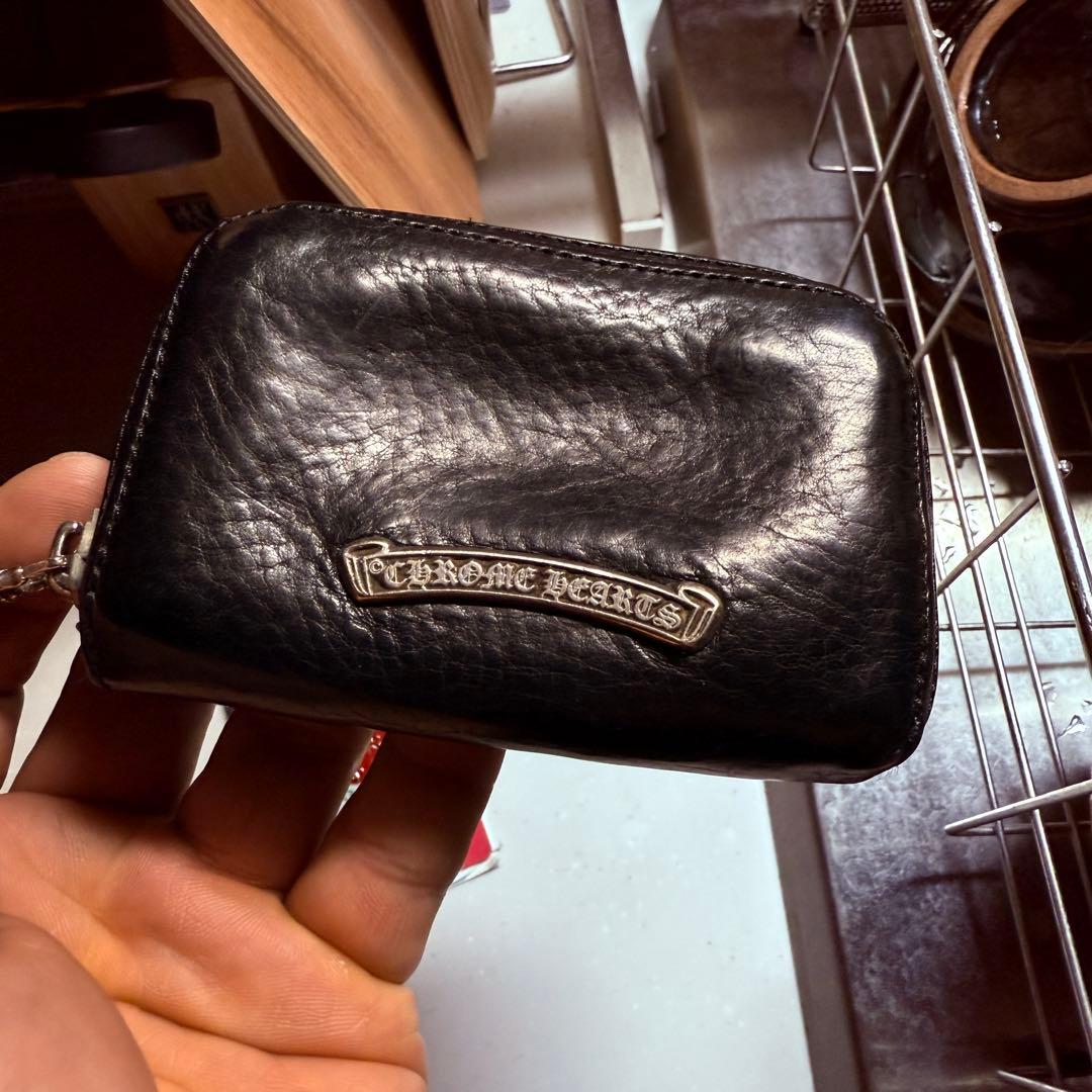 美品　Chrome Hearts 黒 レザー 小銭入れ　カード