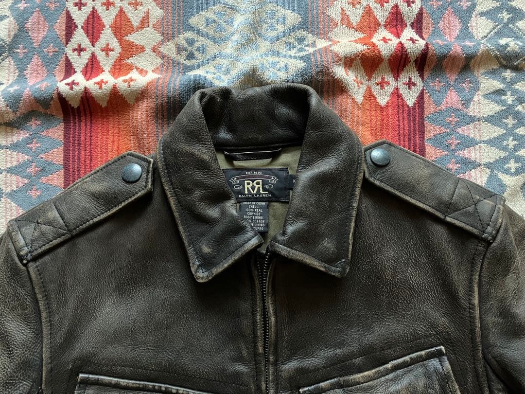 【傑作】RRL ダブルアールエル レザー ジャケット XSポロ ラルフローレン