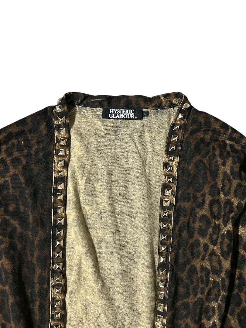 【ほぼ未使用】HYSTERIC GLAMOUR レオパード L スタッズ