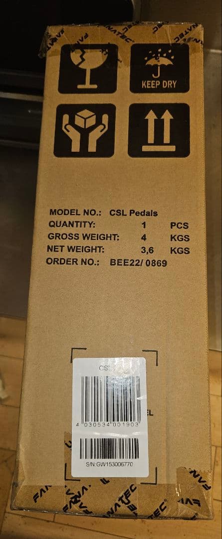 新品未開封 Fanatec CSL Pedals (R2R Bundle抜取品)