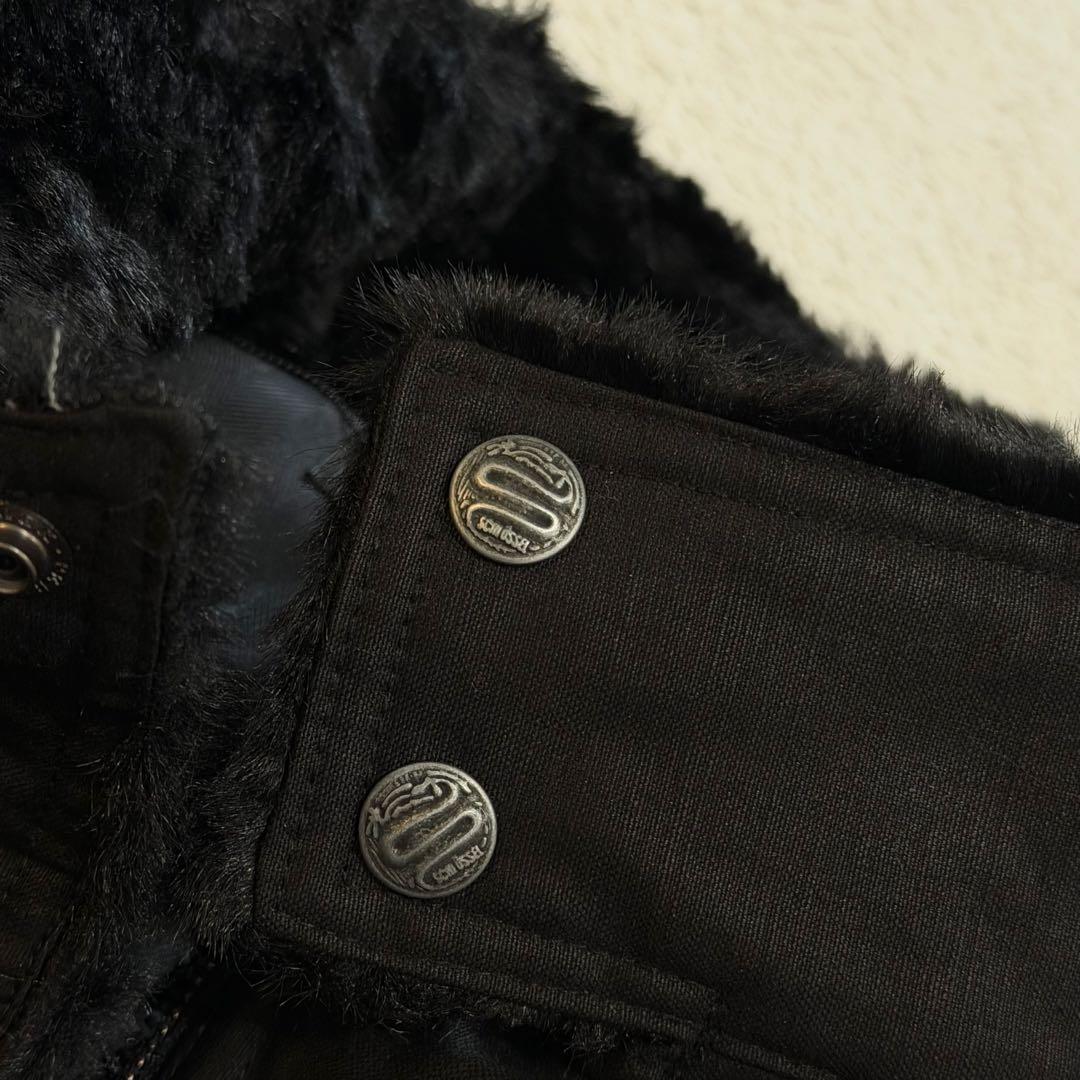 ジャケット・アウター Y2K japanese label fur & neck belted jac