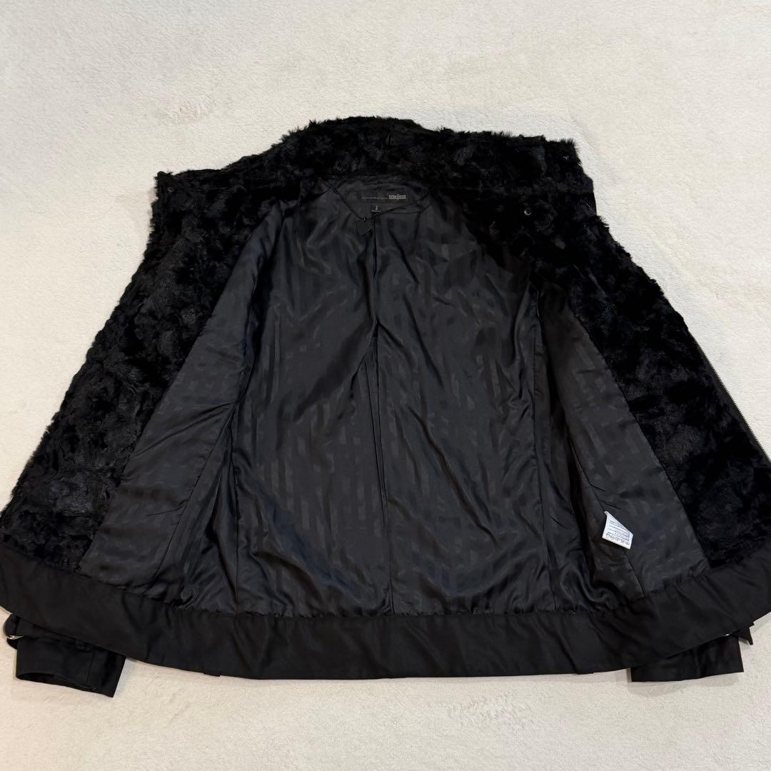 ジャケット・アウター Y2K japanese label fur & neck belted jac