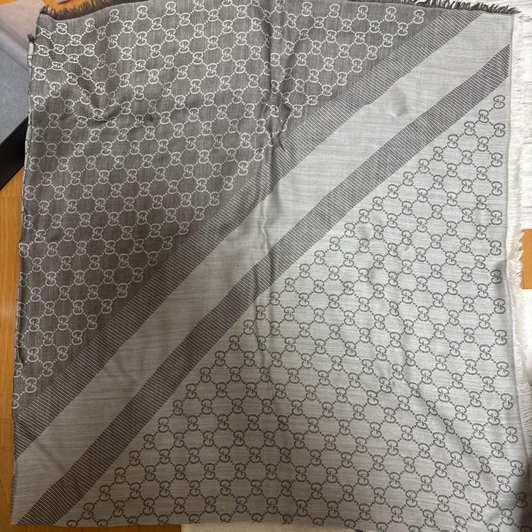 GUCCI ストール スカーフ グレー