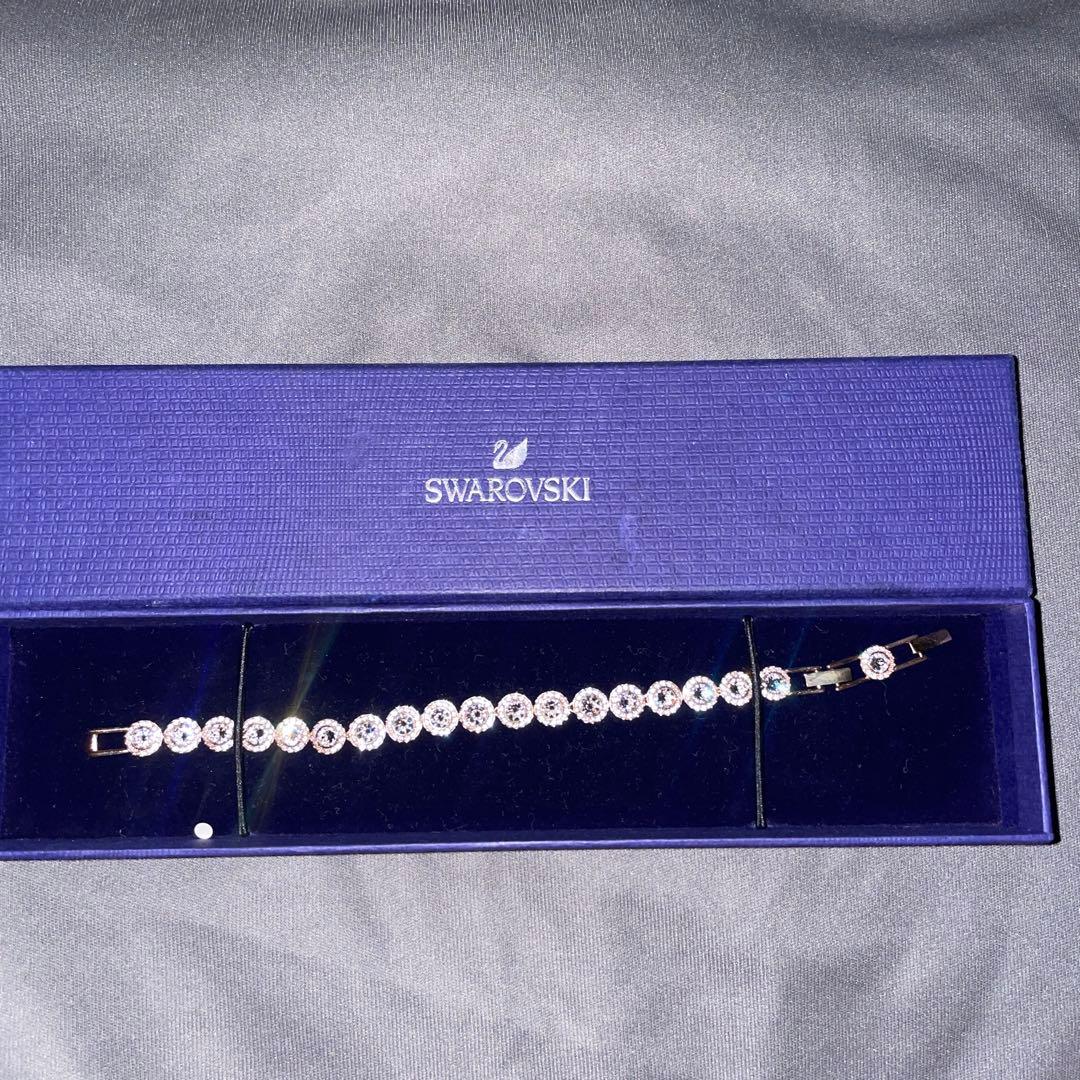 SWAROVSKI ローズゴールド クリスタルブレスレット