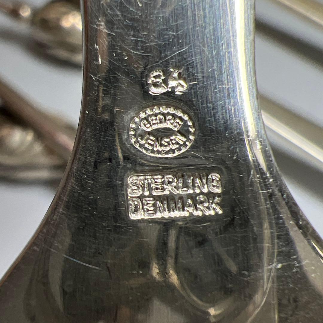 ジョージジェンセン　ブロッサムsterling925 ディナーフォーク6本　袋付