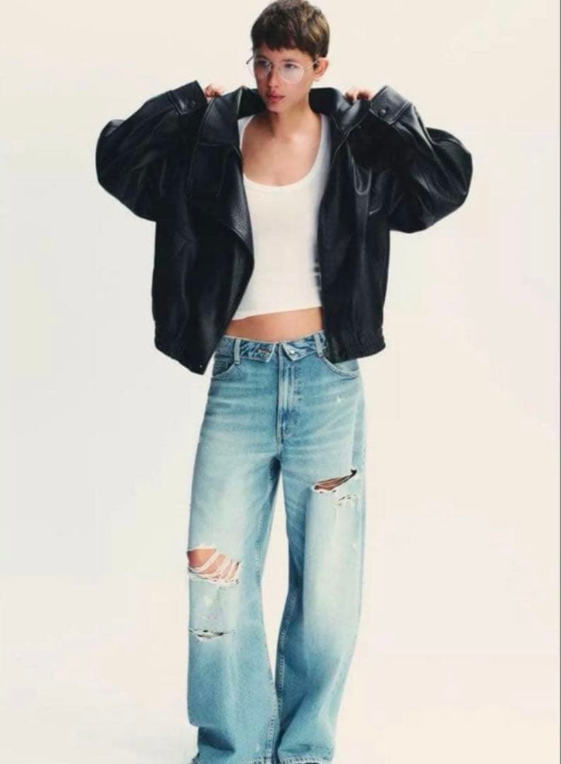 最終！限定出品！新品未使用タグ付き⭐︎ZARA ザラ⭐︎フェイクレザージャケット⭐︎M
