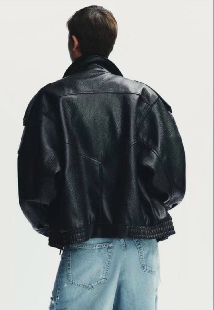 最終！限定出品！新品未使用タグ付き⭐︎ZARA ザラ⭐︎フェイクレザージャケット⭐︎M