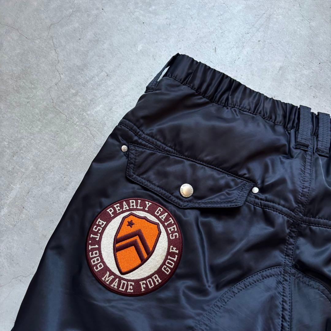 【極美品】PEARLEY GATES パーリーゲイツ 中綿ナイロンパンツ ロゴ