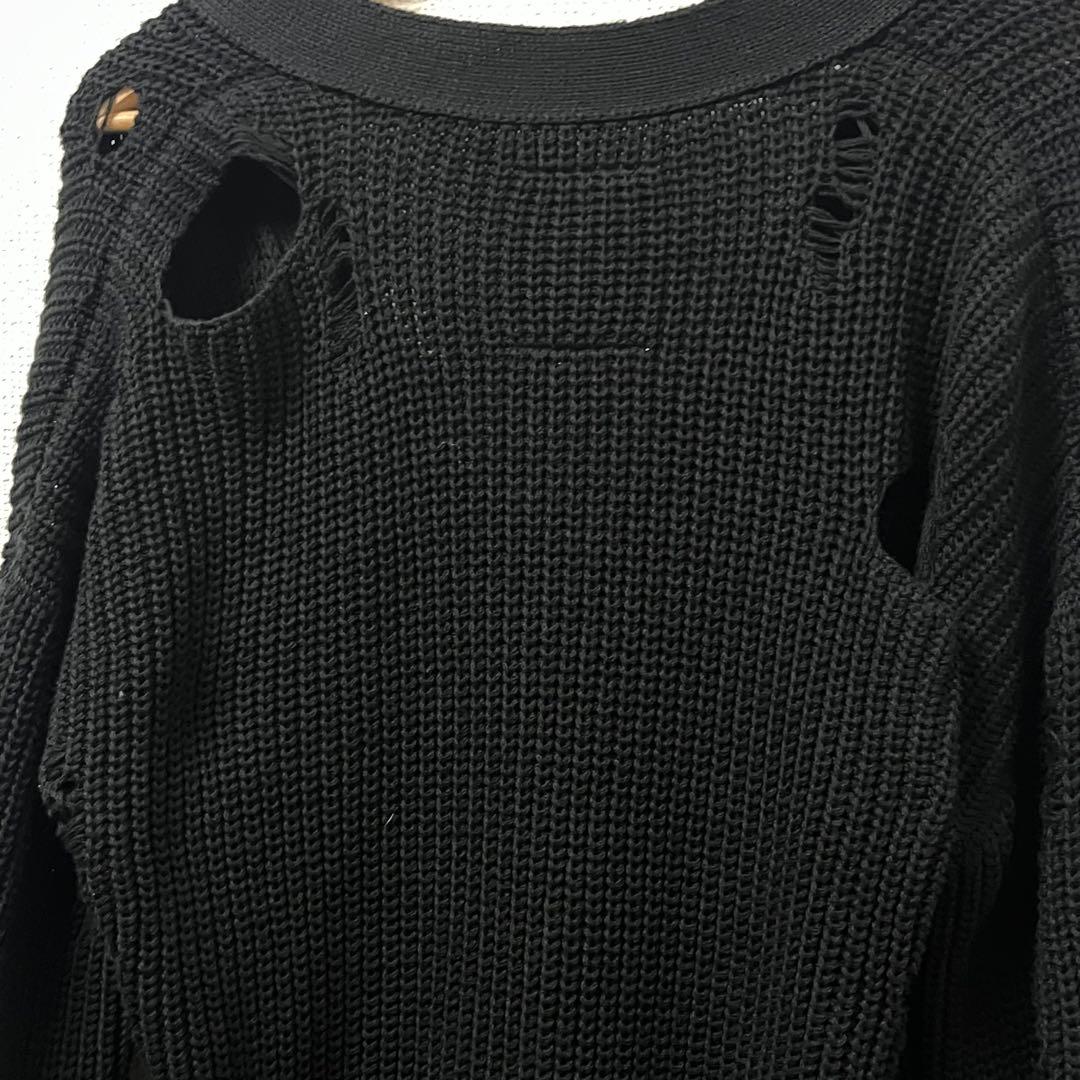 MAISON MIHARA YASUHIRO ダメージ ニット カーディガン