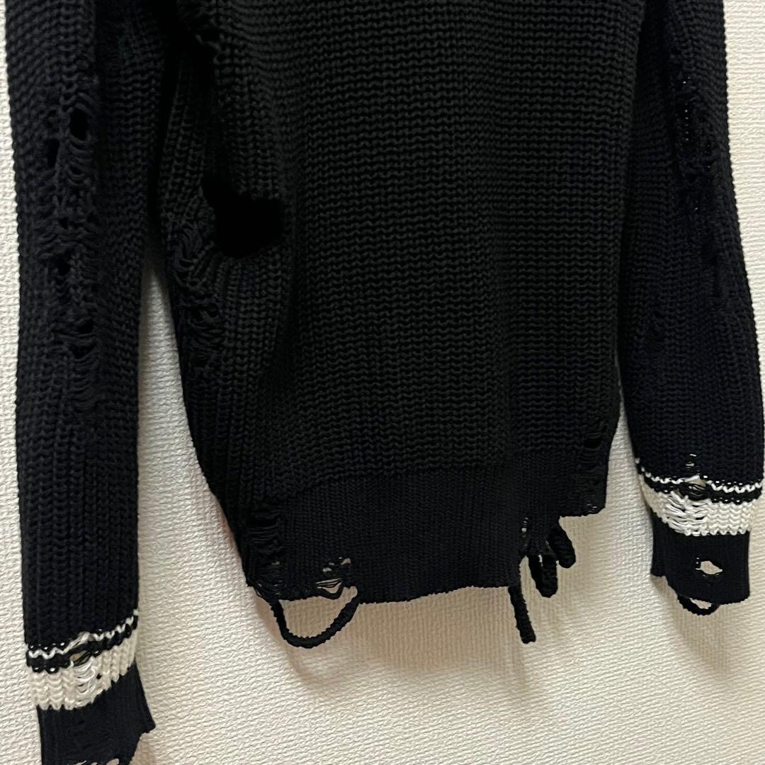 MAISON MIHARA YASUHIRO ダメージ ニット カーディガン