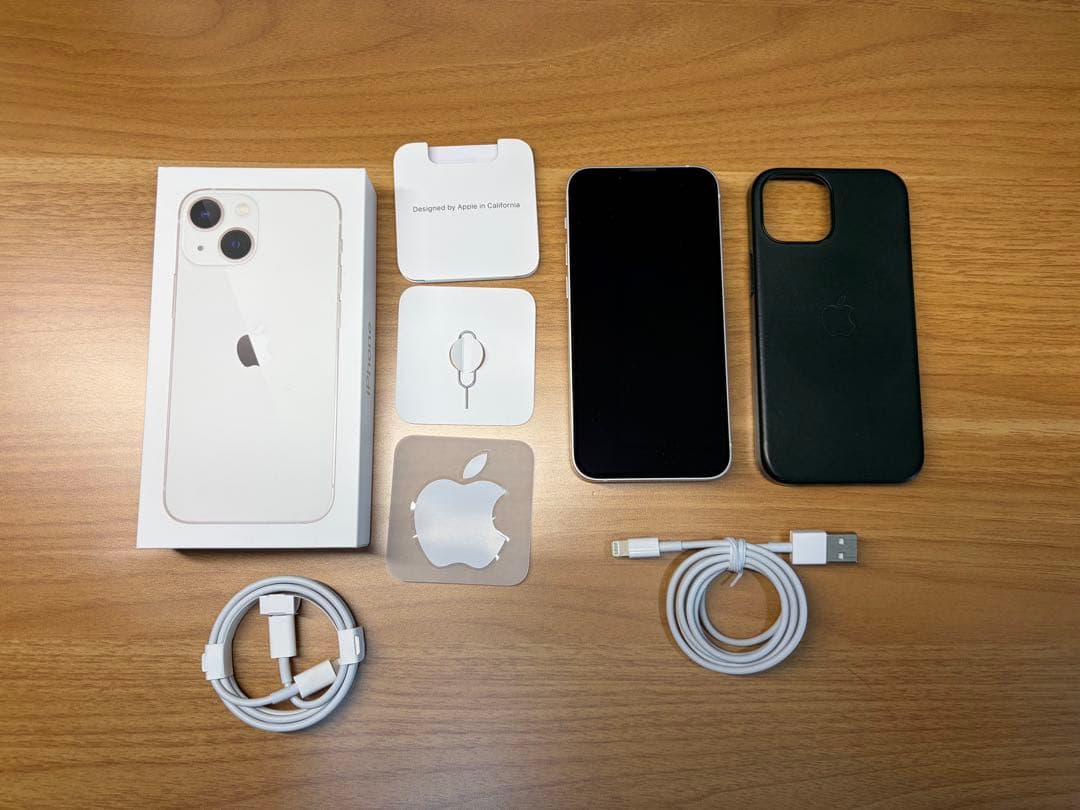 iPhone 13 mini 512GB 純正レザーケース付属
