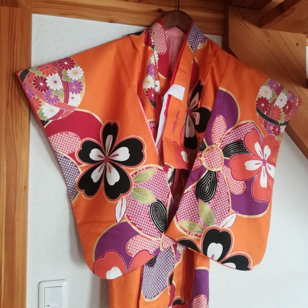 七五三　女の子　3歳　着物フルセット　レトロモダン