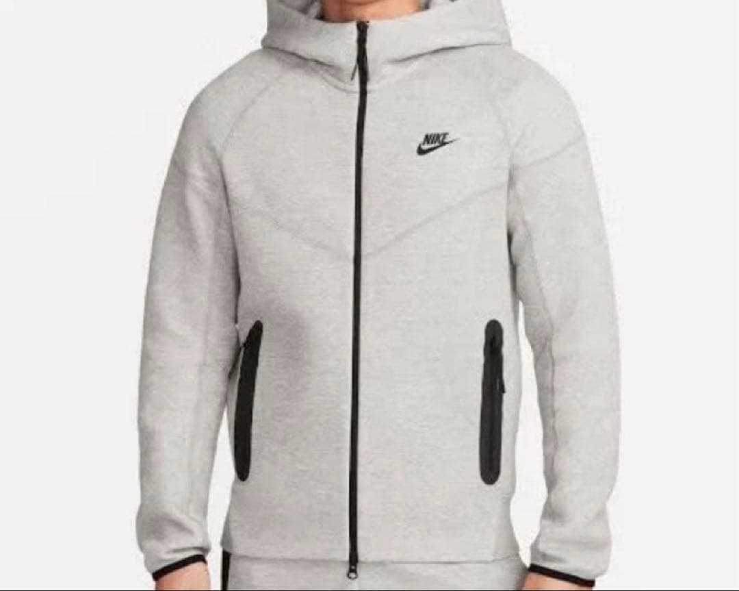 NIKE ナイキ テックフリース フルジップパーカー グレー ブラック M