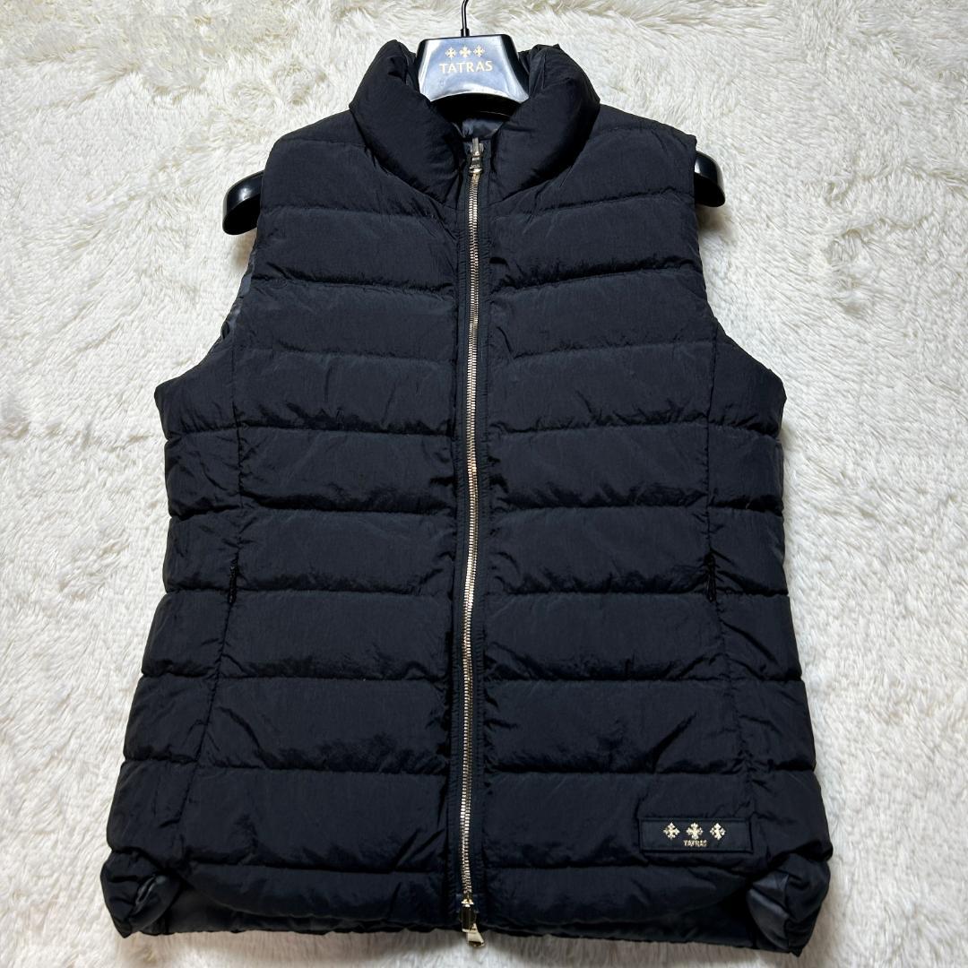 美品✨タトラス ダウンベスト リバーシブル カモフラ柄 ブラック M 軽量