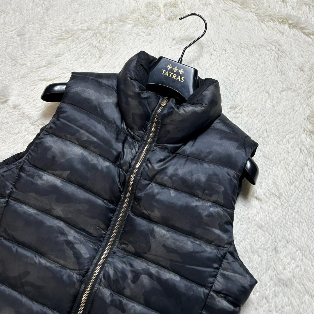 美品✨タトラス ダウンベスト リバーシブル カモフラ柄 ブラック M 軽量