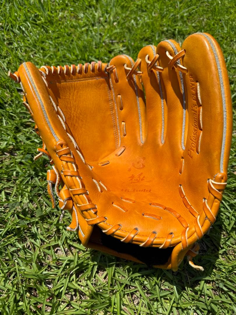 ゆず　ハイゴールド　心極　右投げ　軟式用グローブ