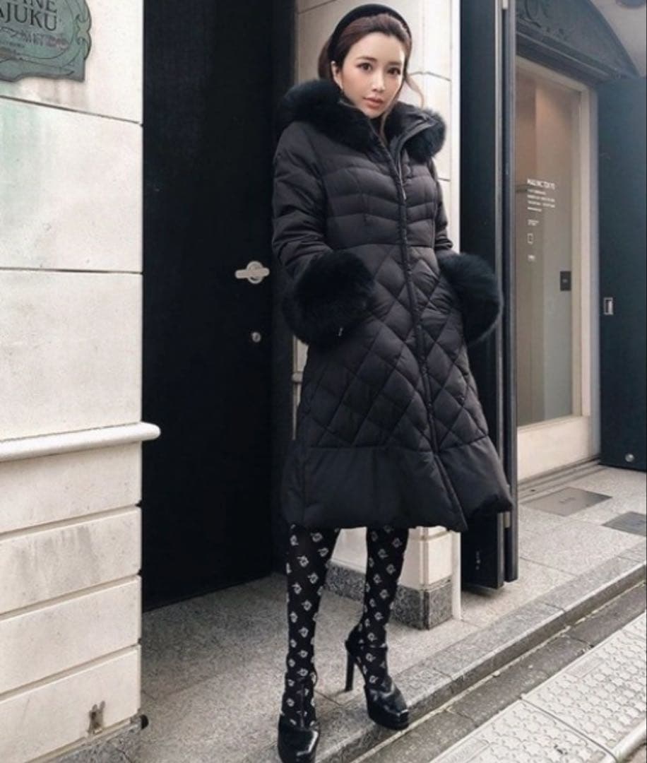 【EIMY ISTOIRE】ブラック　ダウンコート　S