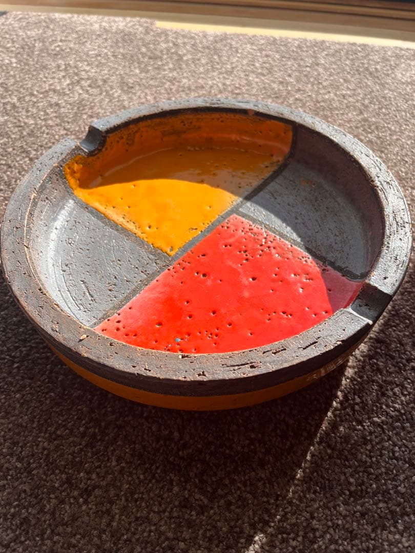 『ミッドセンチュリー』ビトッシ モンドリアン 皿ジオメトリックデザイン