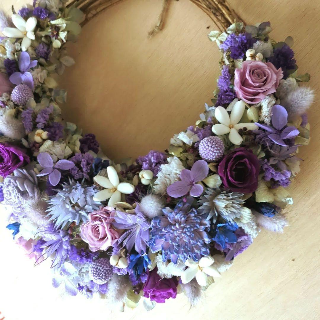 ドライフラワーハーフリース