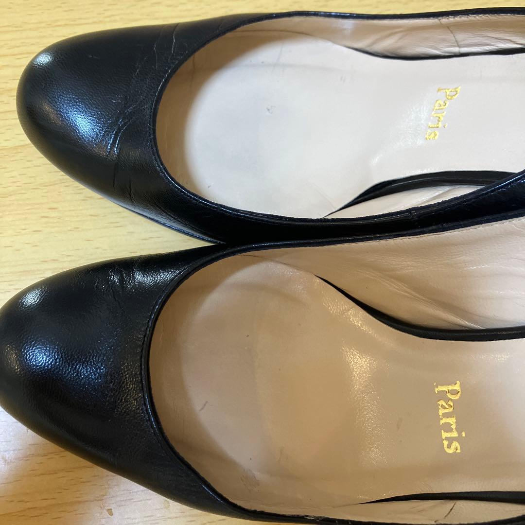 【希少】クリスチャンルブタン　チャンキーヒール　スリングバック　38