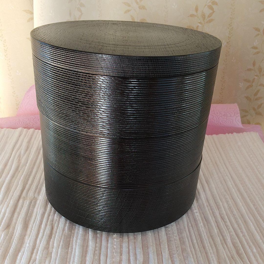 天然木  三段重  漆塗装