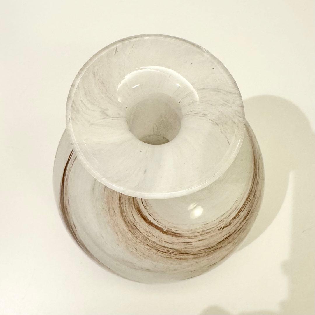 ヴィンテージ　マーブル　フラワーベース　ALUM BAY GLASS