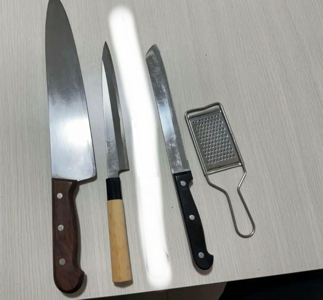 包丁セット 4点 シェフナイフ・ペティナイフなど