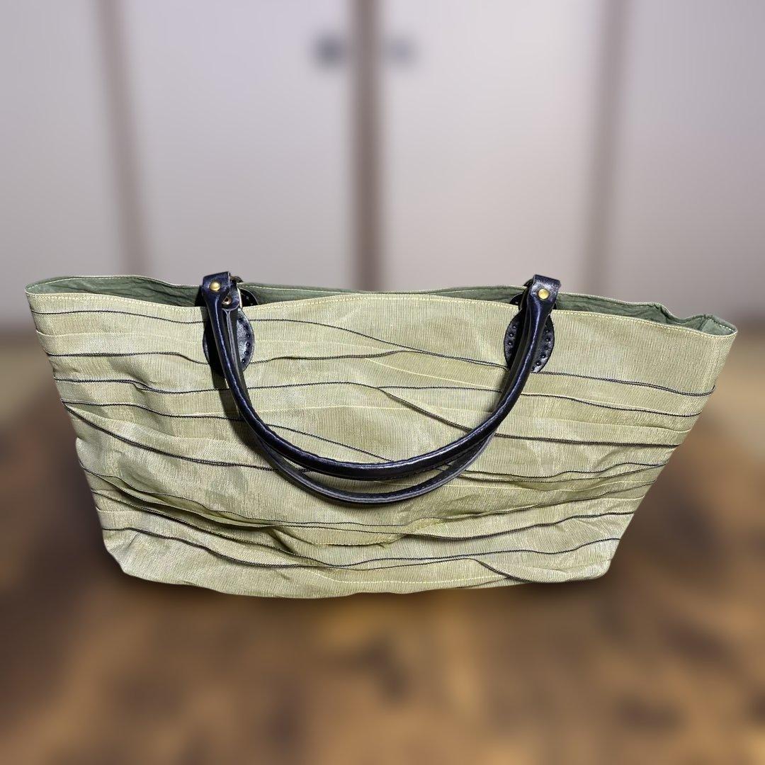 畳縁製 カジュアルプリーツデザインバッグ