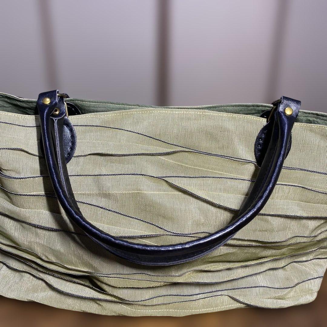 畳縁製 カジュアルプリーツデザインバッグ