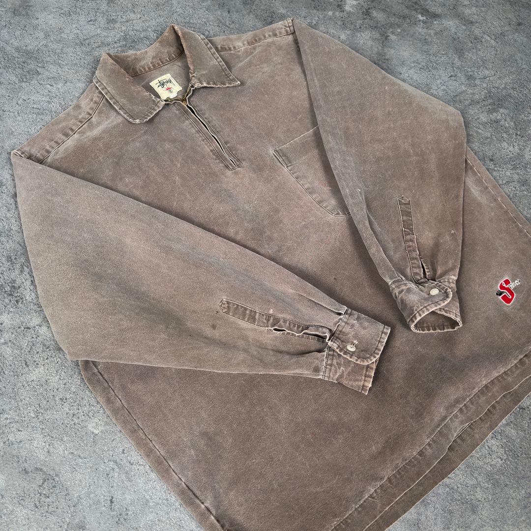 old stussy 90s 白タグ kingsize シャツ ステューシー