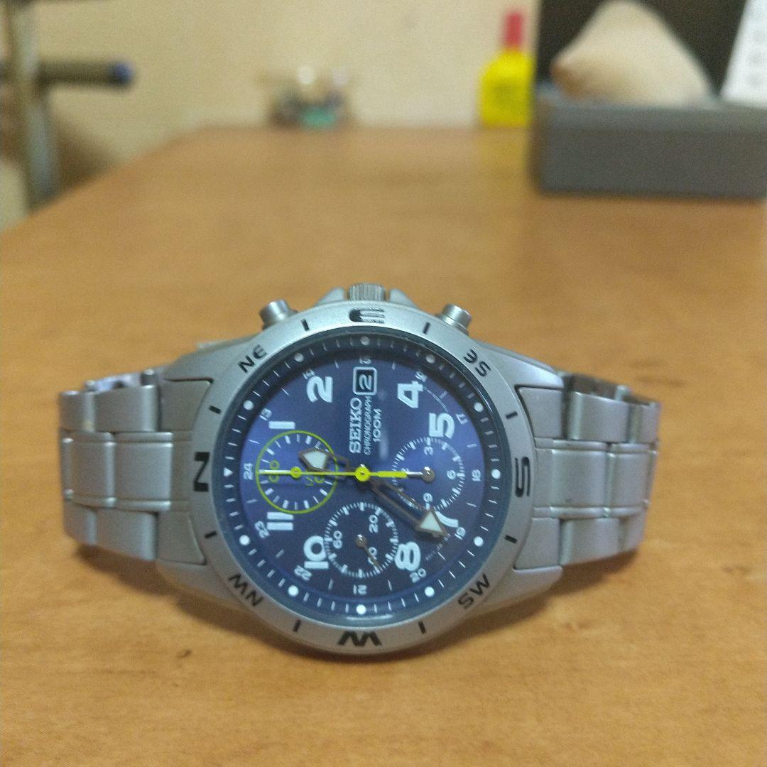 SEIKO クロノグラフ ネイビー