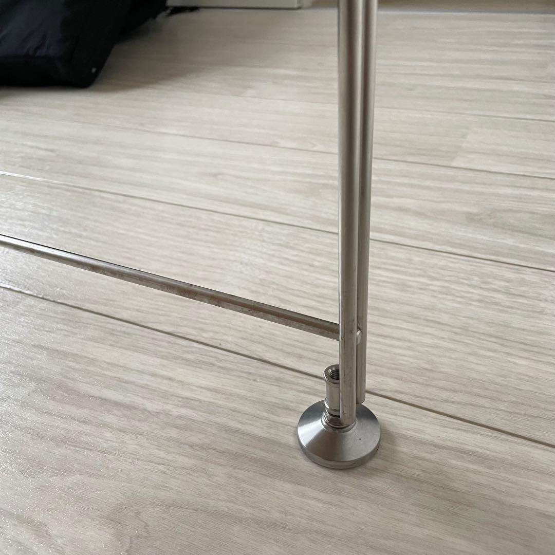 無印良品 ステンレスユニットシェルフ オーク材棚 ミニ　帆立2本のみ