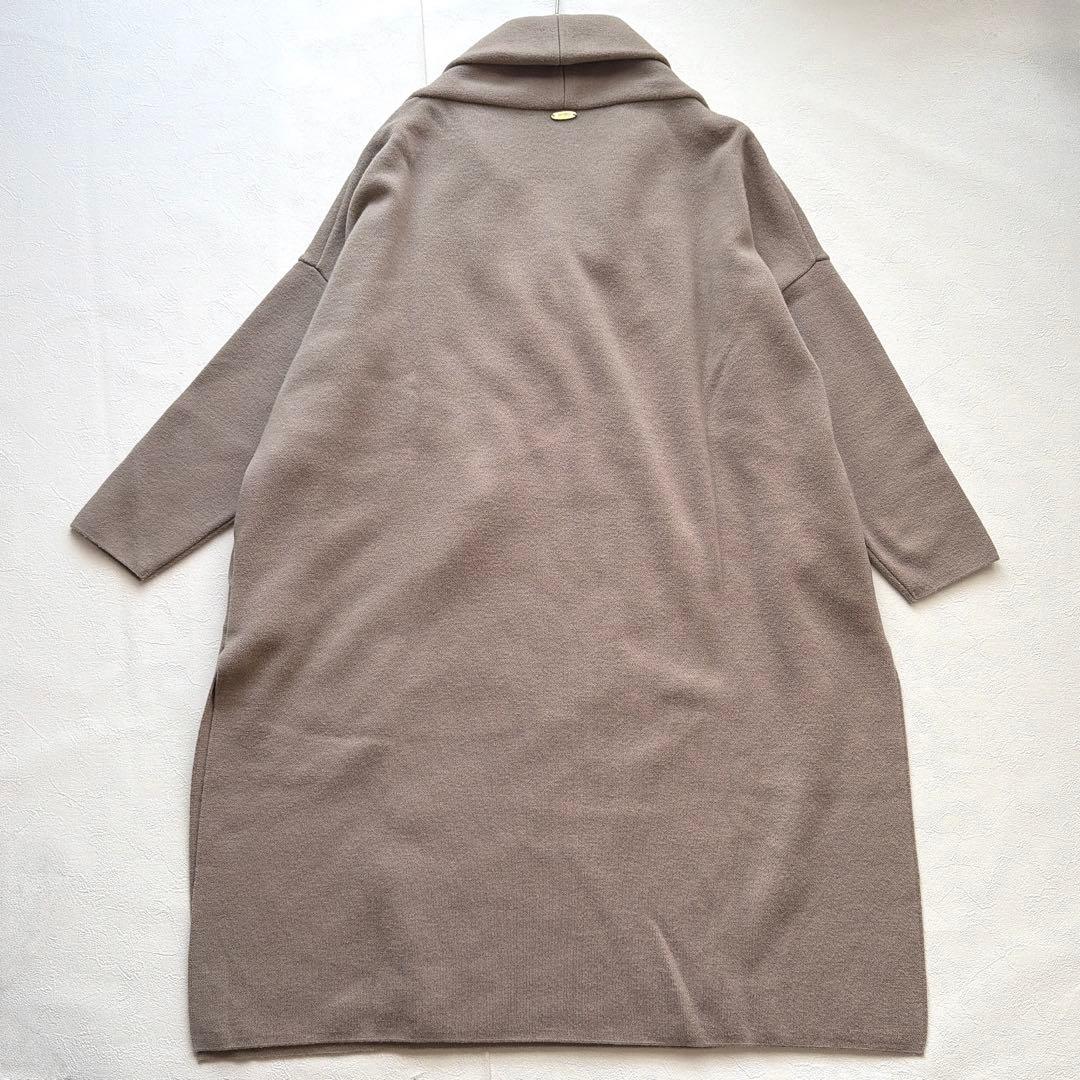 ドゥーズィエムクラス ウール スムースニットガウンコート F 日本製