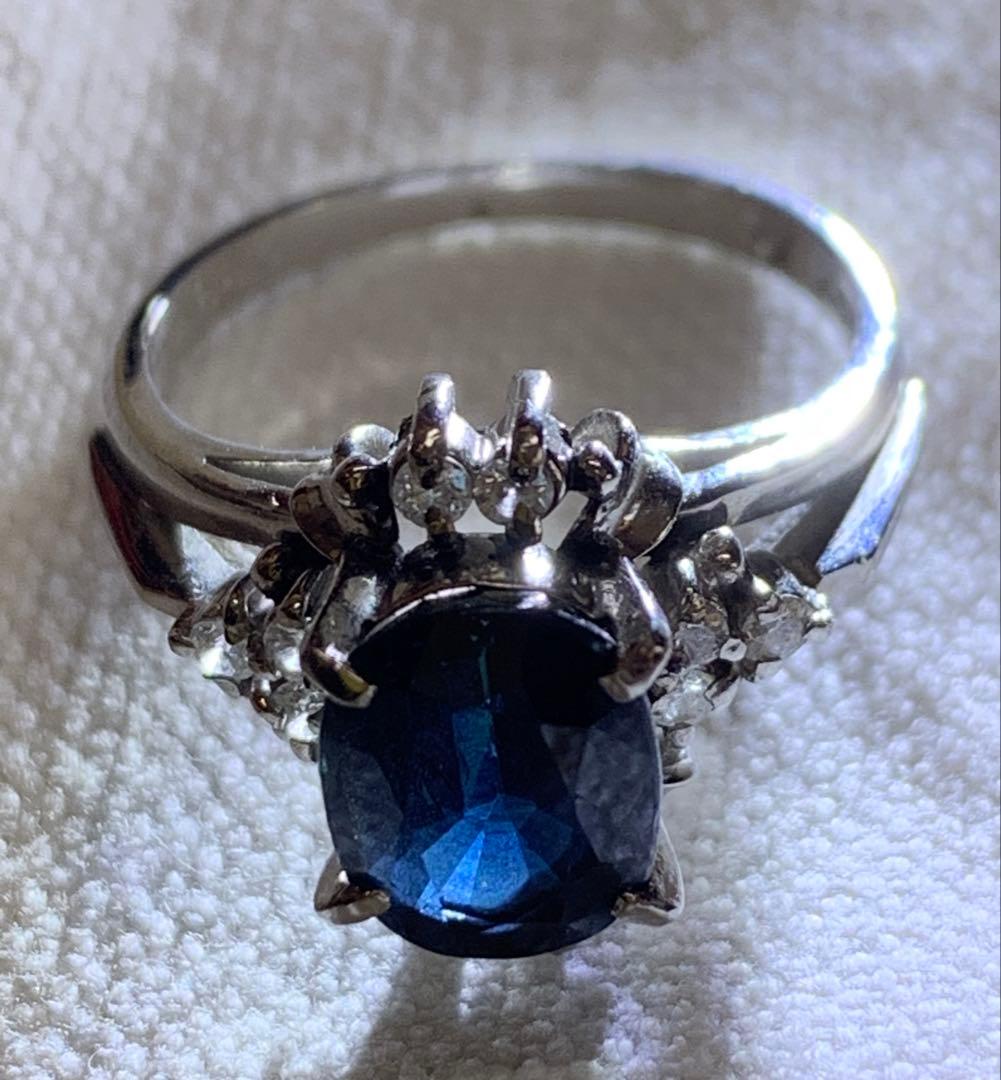 サファイア2.33ct Pt900リング　9号 美品