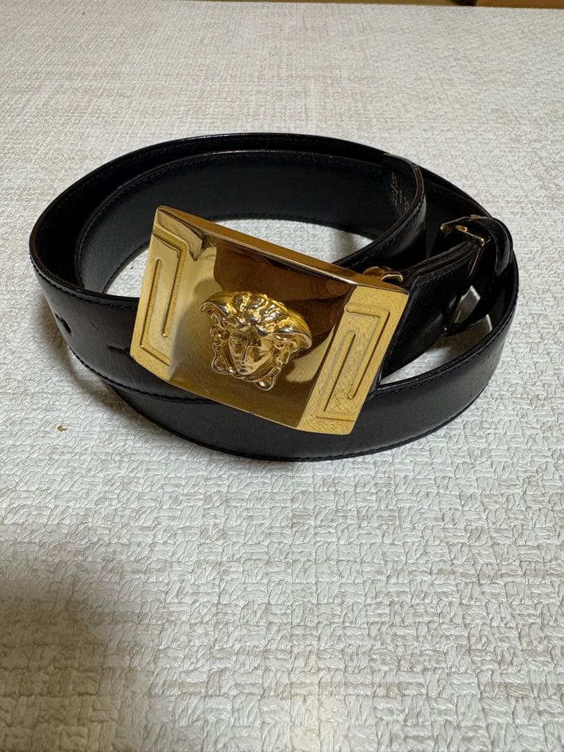 GIANNI VERSACE ヴェルサーチ　メデューサ　ベルト　ゴールド　レザー