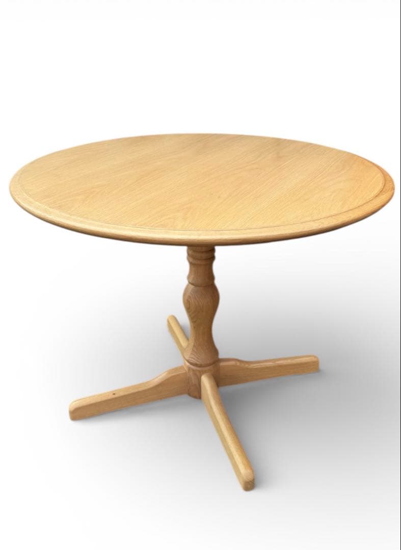 極美品 IDC 大塚家具 秋田木工 ラウンドテーブル北欧 姫系