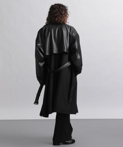 ☆美品☆ HARE ハレ フェイクレザーキリカエトレンチコート S